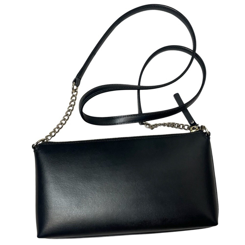 KATE SPADE New York Declan Bow Sawyer Street Crossbody Bag Black Leather - Picture 2 of 6